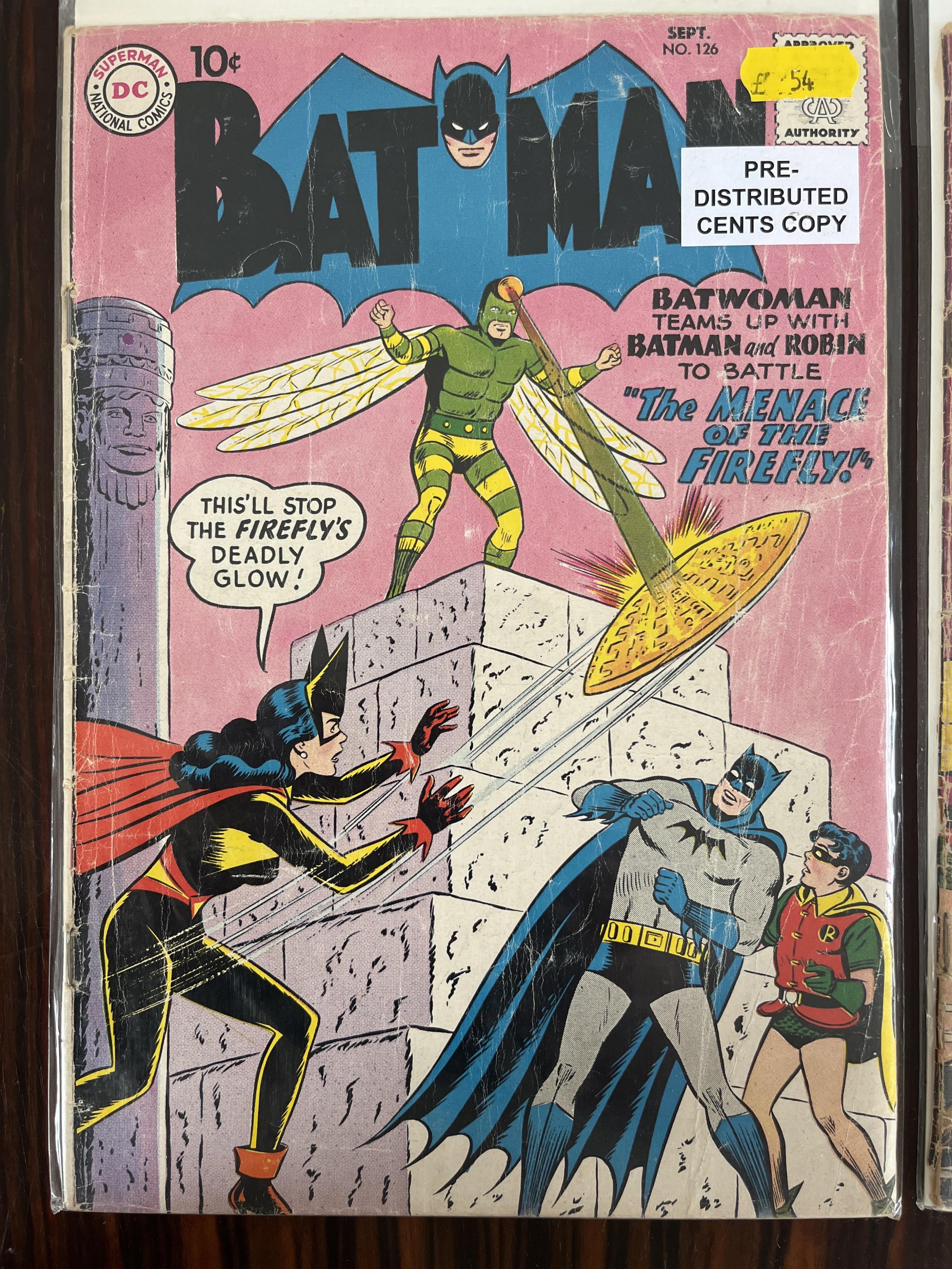 Batman, DC comics, volume 1, 1957-1965, 43 issues between #108–175 (includes major key issue 155), comprising, #108, #118, #123A, #126 [minor key], #128, #132, #133 [minor key] x2, #134 x2, #135, #140, #144, #146, #149 x